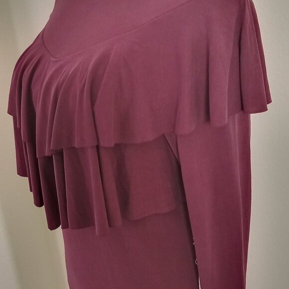 Berry Colored Ruffle Top - Picture 5 of 7
